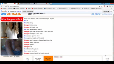 Omegle teen likes big cock