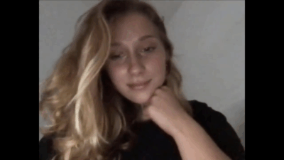 Busty Blonde Webcam Teen & Her Big Dildo