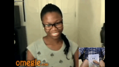 [Omegle] Ebony Nerd Shows Body 4 White Cock