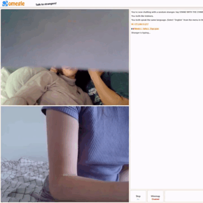 Lesbian Omegle teen with sound