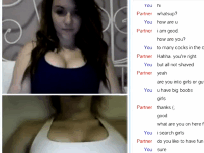 Gorgeous busty girl plays on Omegle