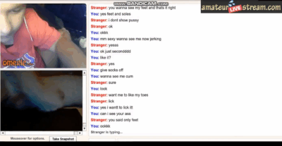 Hotties licking her feet on Omegle