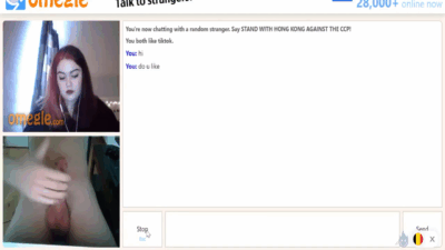 Busty girl on Omegle talks dirty