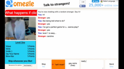 Sexy teen girl plays omegle game