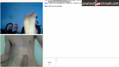 Omegle teens showing feet to huge dick
