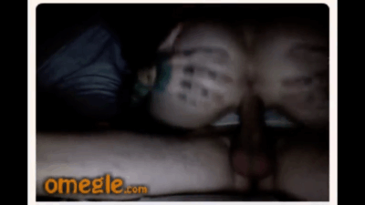Omegle Couple White Girl Riding a Huge Dick