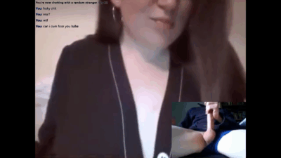 [Omegle] Busty & Cum-Hungry Teen Watches Him Cum