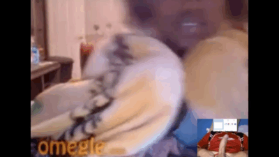 [Omegle] Busty Ebony Teen Plays & Sees Cum