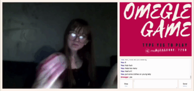 Cute British babe tries on thongs  on omegle