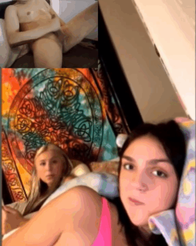 two girls watch perv cum omegle