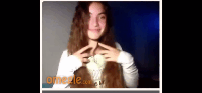 Teen flashing tits on omegle