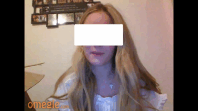 [Omegle🔊] Blonde Rams Hairbrush in Wet Pussy