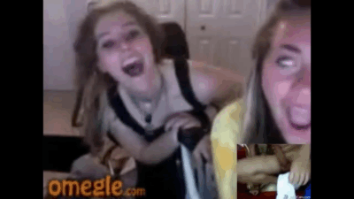 [Omegle] Giggly Teens Open Mouth 4 Cum