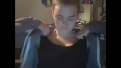 Chunky Girl Shows Off Body on Webcam