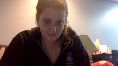 18yo Chubby Chick Bates on Skype 🔊