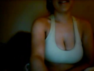 Busty Teen Fingers & Rubs Her Pussy