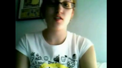 Nerdy girl with amazing tits