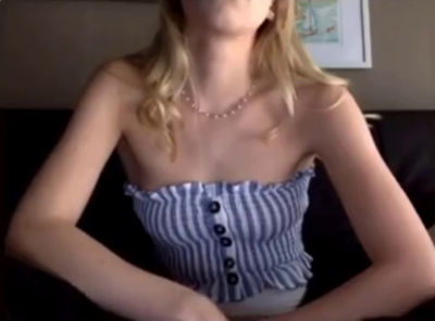 Slender & Tall Blonde Bating Her Tight Pussy