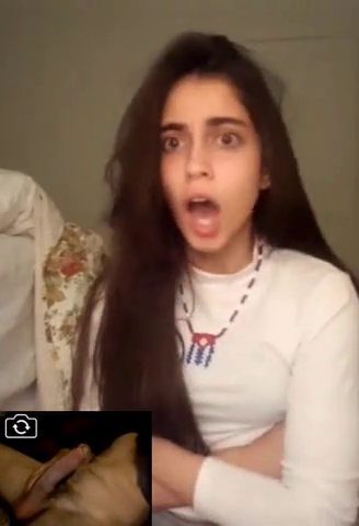 Cute Teen Gaping Her Mouth Seeing BWC