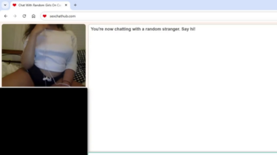 Hot black busty chick on random chat