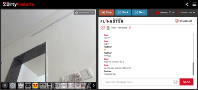 DirtyRoulette horny Indian Desi slut shows big tit