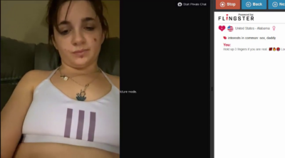 Flingster Tatted Brunette Strips and Begs To Be Fu