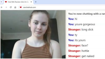Cute teen gets naked for me on random chat