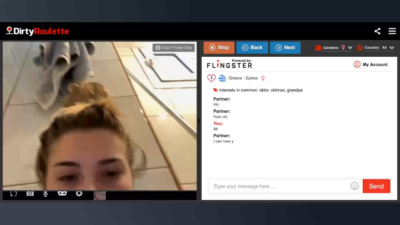 DirtyRoulette sexy Greek lesbian slut plays