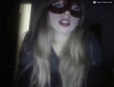 Flingster Kinky Obedient Masked Blonde Chokes Self