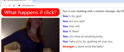 Hot pregnant babe flashing on random chat