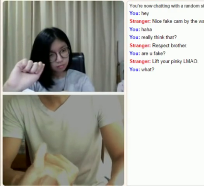 [Omegle] Asian flahes tits