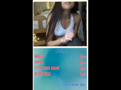 [Omegle] Asian plays points game and bates