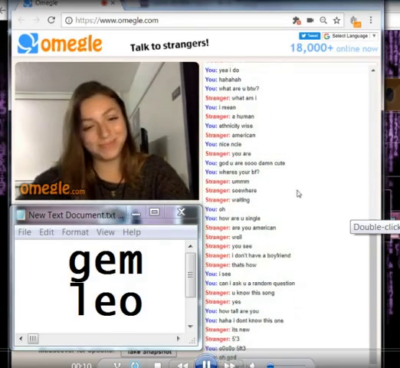 [Omegle] Caucasian flashes tits